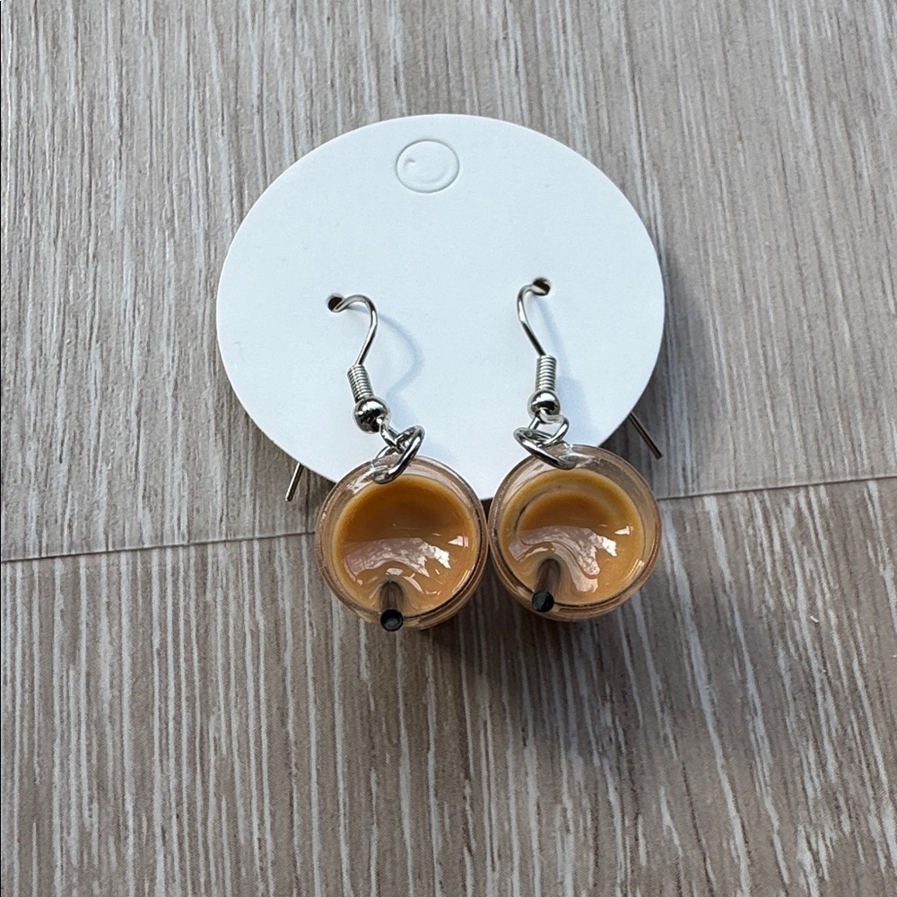Caffeine Queen Iced Coffee Novelty Earrings NEW š·ļø - Picture 5 of 5